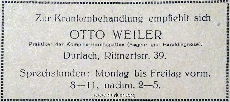 Otto Weiler Arzt Homopath