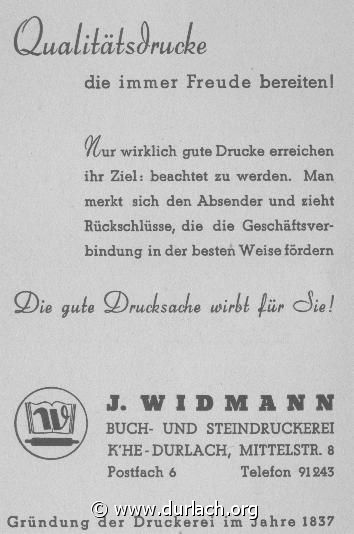 Druckerei Widmann 1951