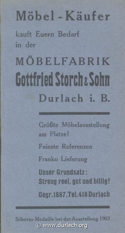 Mbelfabrik Gottfried Storch & Sohn 1951