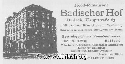 Hotel Badischer Hof 1913
