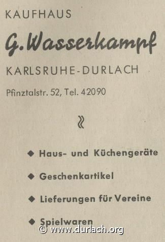 Kaufhaus G. Wasserkampf 1956