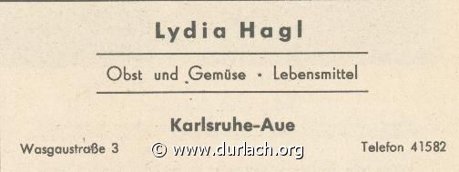 Lebensmittel Lydia Hagl 1960
