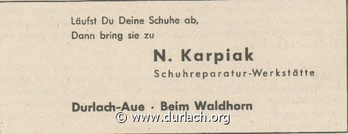 Schuhmacher N. Karpiak 1960