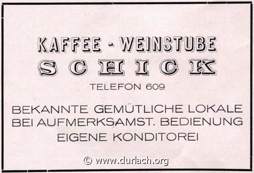 Kaffee Schick 1926