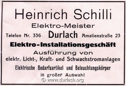 Elektro Heinrich Schilli 1926