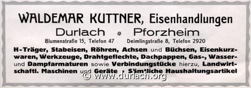 Eisenhandlung Waldemar Kuttner 1926