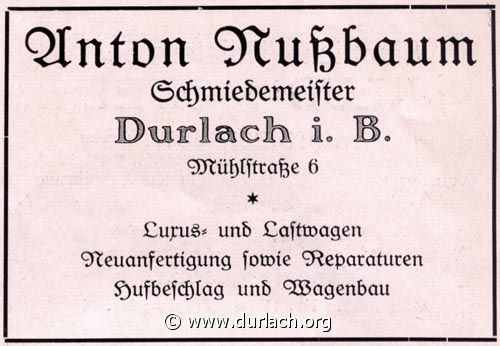 Schmied Anton Nubaum 1926