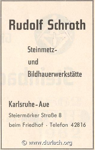 Steinmetz Rudolf Schroth 1962
