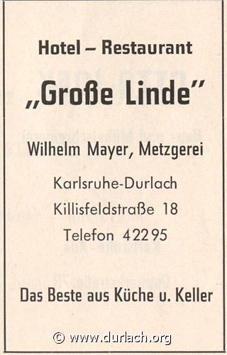 Wirtschaft Gro0e Linde 1962