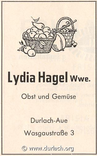 Obst Lydia Hagel Wwe. 1962