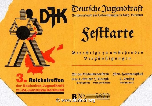 1932 - Festkarte DJK