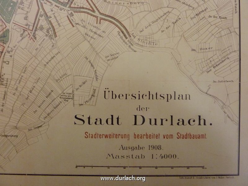 Plan Durlach 1908, Stadterweiterung Teil1