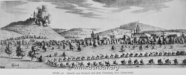 Ansicht Durlach 1672