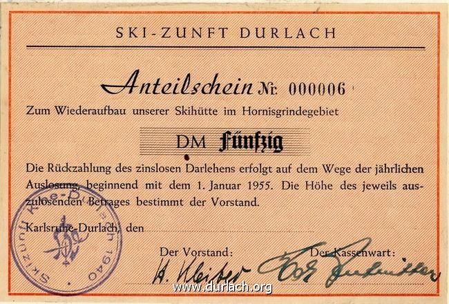 1950 - Ski-Zunft Durlach