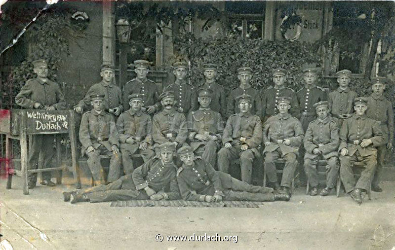 Weltkrieg 1914 - 1918 Durlach, Soldaten