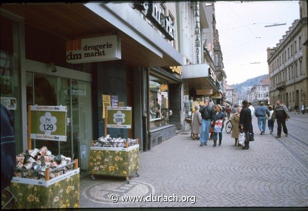 DM Markt auf der Pfinztalstrasse, ca. 1980