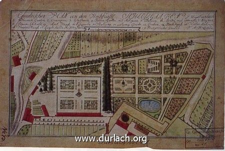 Mitte 18. Jahrhundert - Schlossgarten Durlach