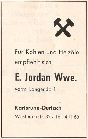 Kohlehandlung E. Jordan Wwe. 1962