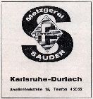 Metzgerei Sauder 1976