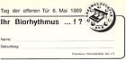 Oberwaldschule Tag der offenen Tr am 06.05.1989 Biorythmus Vordruck
