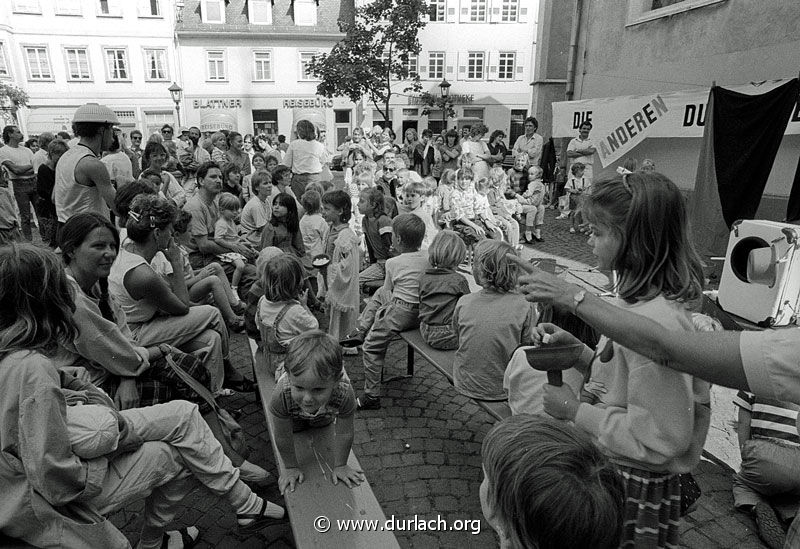 1988 - Veranstaltung mit Clown Schorsch auf dem Marktplatz