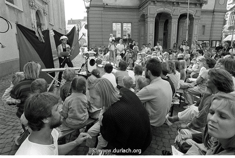 1988 - Veranstaltung mit Clown Schorsch auf dem Marktplatz