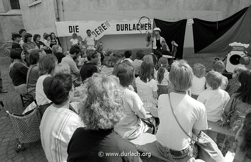 1988 - Veranstaltung mit Clown Schorsch auf dem Marktplatz