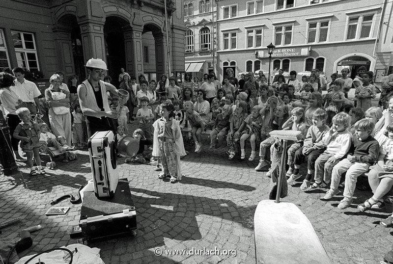 1988 - Veranstaltung mit Clown Schorsch auf dem Marktplatz