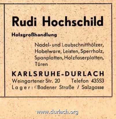 Holzhandlung Hochschild 1966