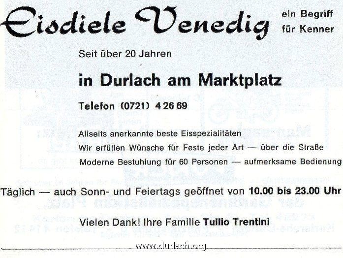 1977 Eisdiele Venedig