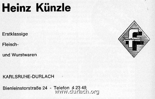 1977 Metzgerei Heinz Knzle