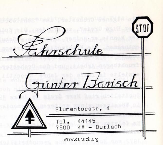 Fahrschule Gnter Barisch 1982