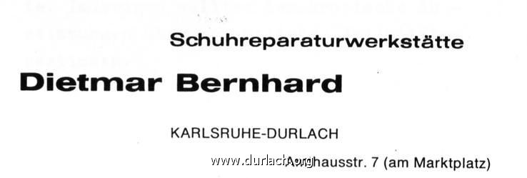 Schuhmacher Dietmar Bernhard 1982