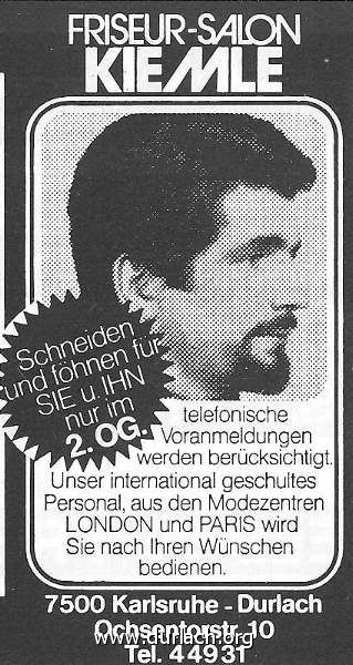 1985 - Festschrift OWS - Friseur-Salon Kiemle