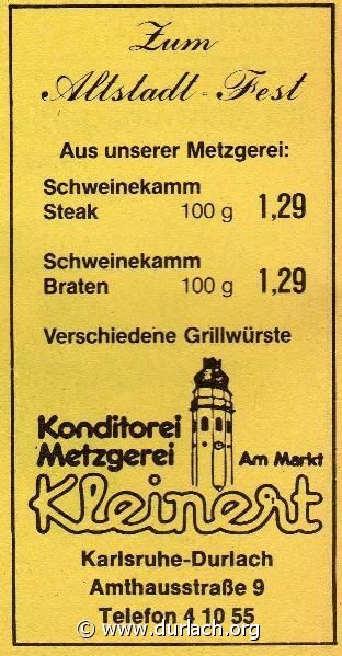 1985 Konditorei Metzgerei Kleinert