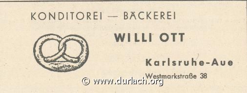 Bckerei Willi Ott 1960