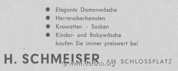 Bekleidungsgeschft Schmeiser 1960