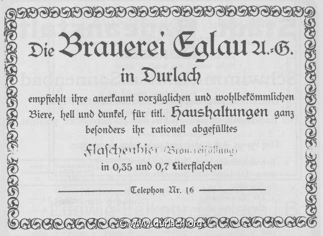 Brauerei Eglau 1913