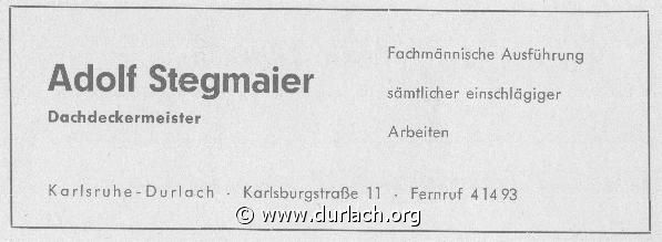 Dachdecker Adolf Stegmaier 1956