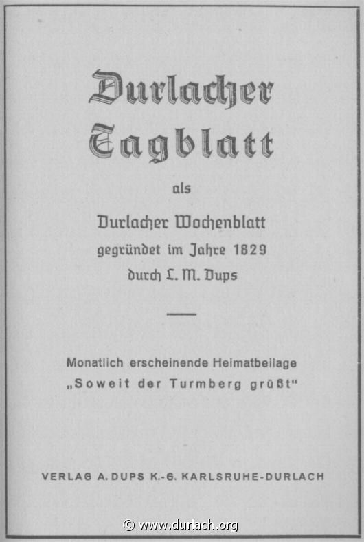 Durlacher Tagblatt 1951