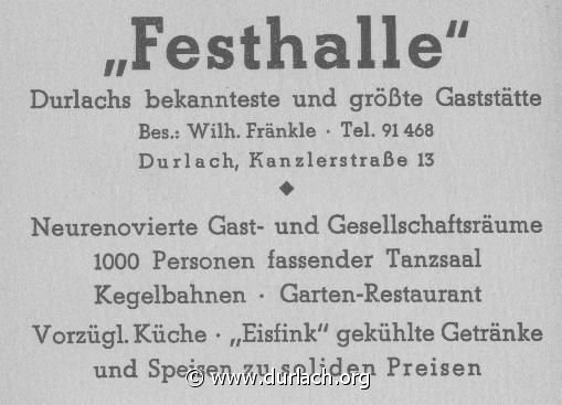 Festhalle Durlach 1951