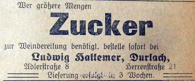 Zucker Weinbereitung