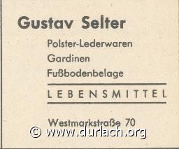 Lebensmittel Gustav Selter 1960
