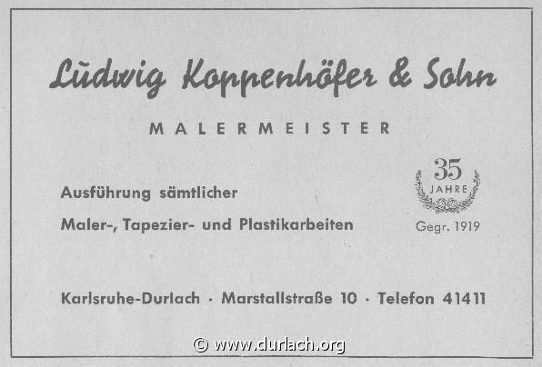 Maler Ludwig Koppenhfer & Sohn 1956