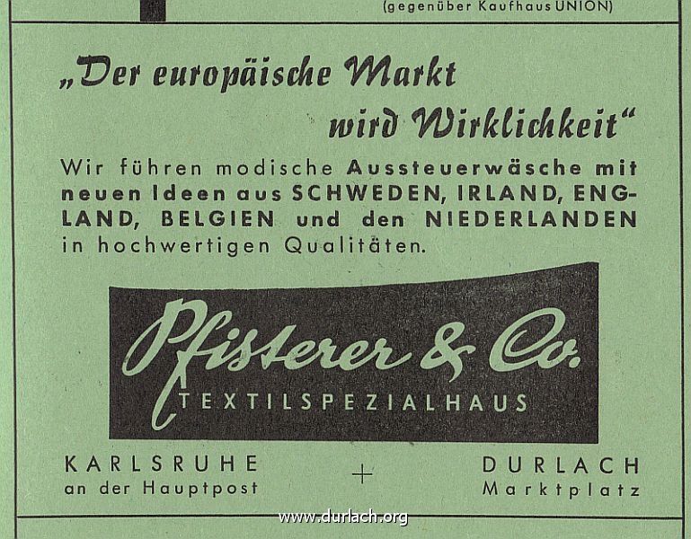 Pfisterer und der europische Markt