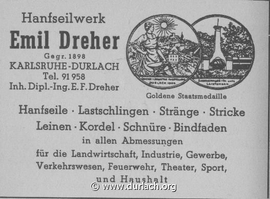 Seilerei Emil Dreher 1951