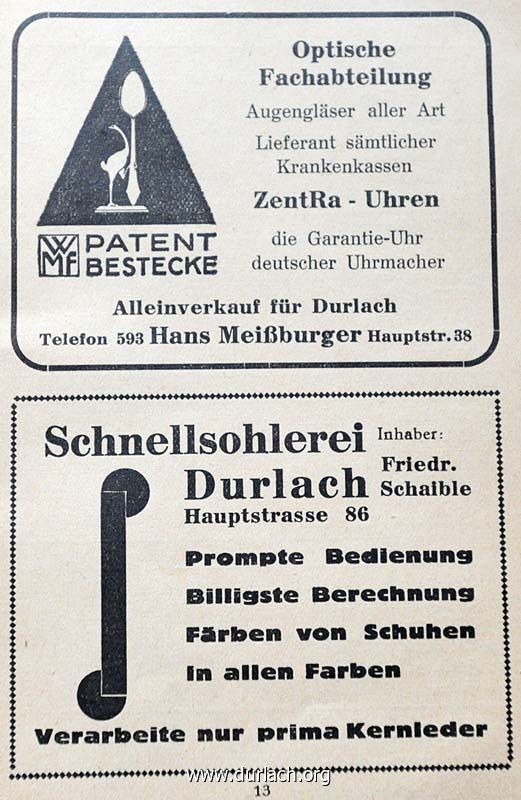 Anzeigen Evan. Kirchenkalender 1930