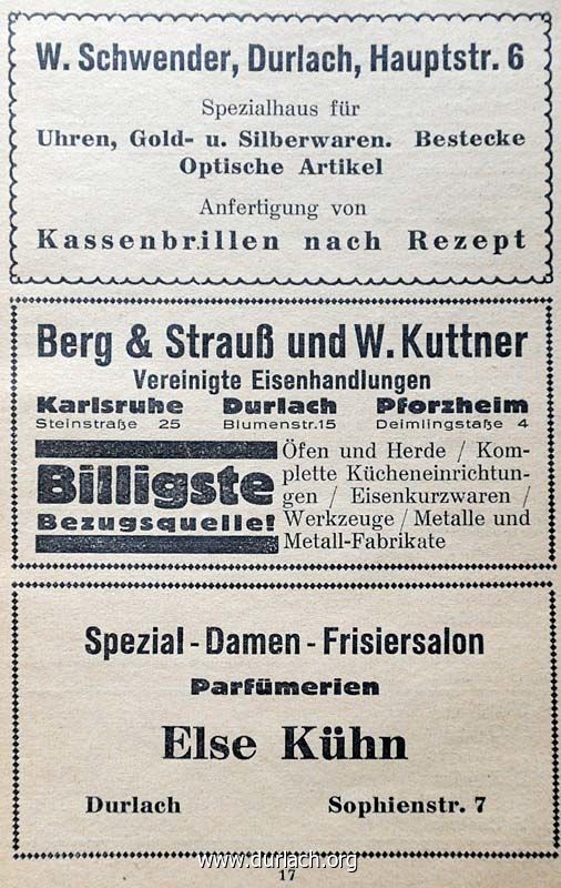 Anzeigen Evan. Kirchenkalender 1930