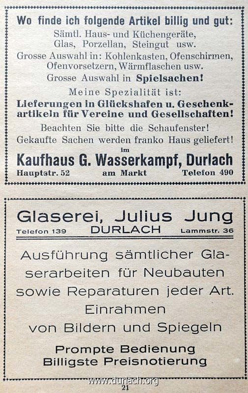 Anzeigen Evan. Kirchenkalender 1930