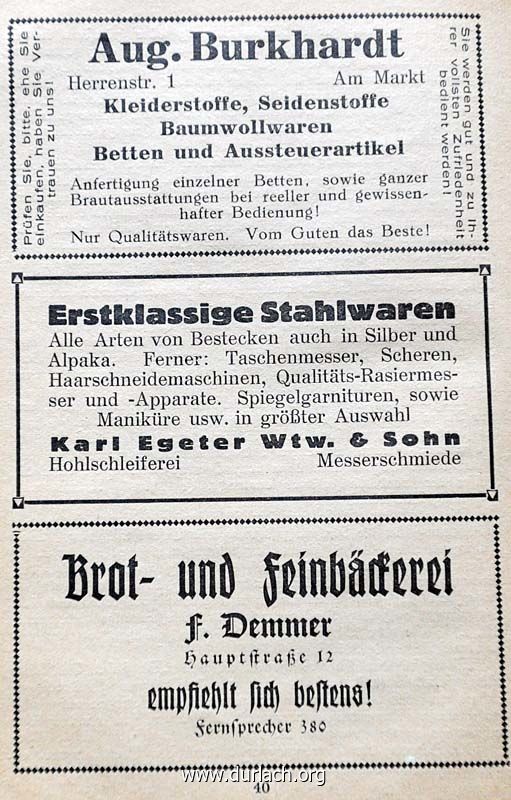 Anzeigen Evan. Kirchenkalender 1930